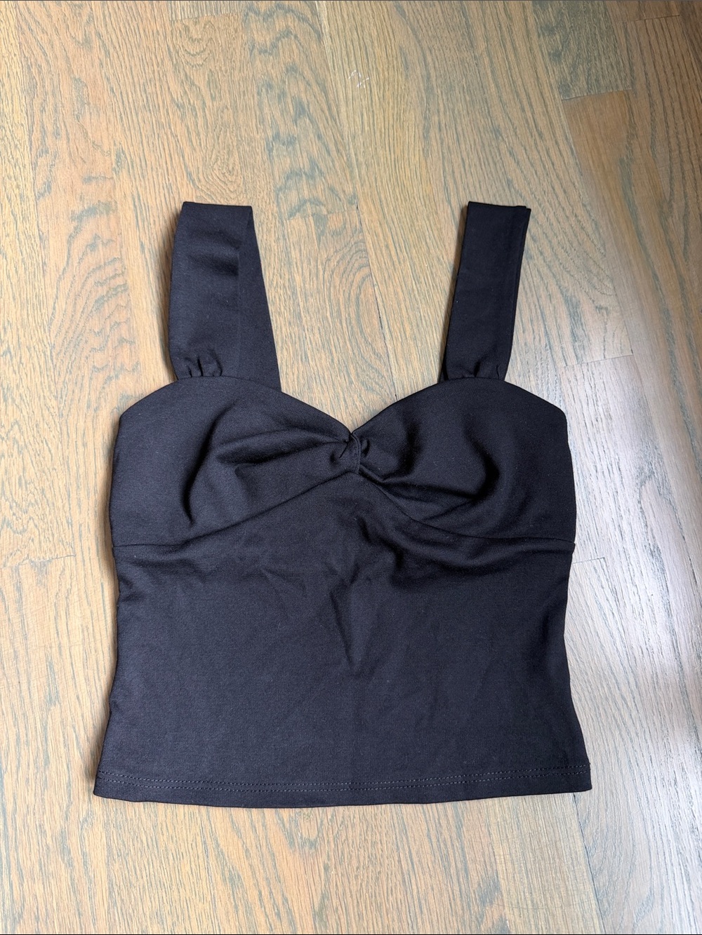 Altar'd State Black Twist-Front Crop Tank